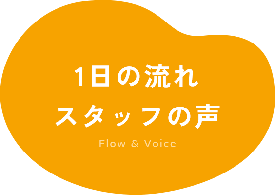 1日の流れ スタッフの声